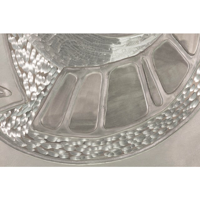 Late 20th Century Greg Clark – Silver Swirls, Mid-Century Modern Wall Sculpture Mixed-Metal Art For Sale - Image 5 of 7