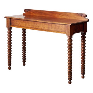 Late 19th Century Victorian Mahogany Console With Bobbin Legs For Sale