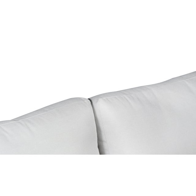 Gray Paradiso Outdoor Solid Teak Wood Sofa - Light Gray Fabric For Sale - Image 8 of 10