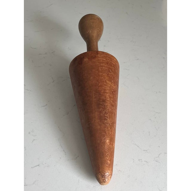 Farmhouse Antique Large Wood Cone Pestle For Sale - Image 3 of 5