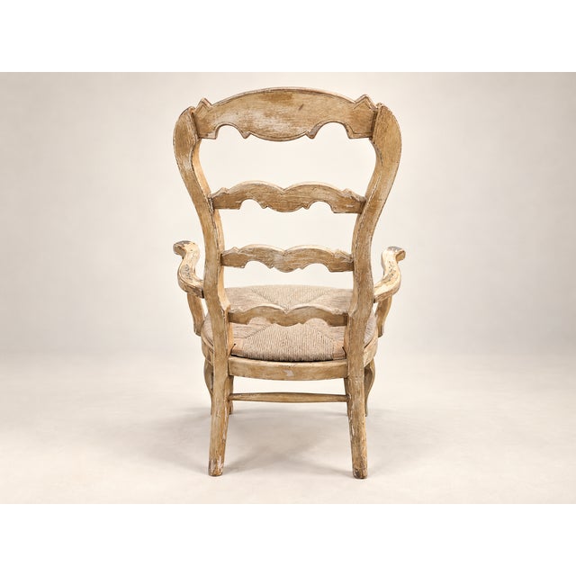 Traditional Late 20th Century Set of 2 Painted Ladderback Armchairs For Sale - Image 3 of 7
