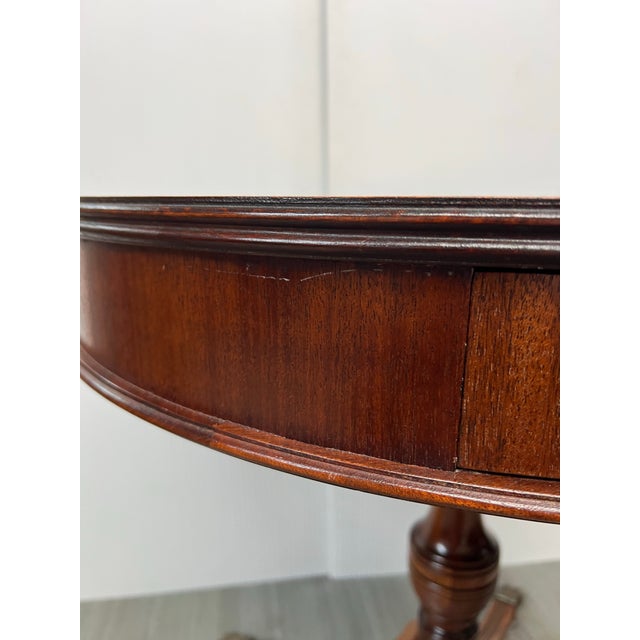 Wood Vintage Duncan Phyfe Drum Table For Sale - Image 7 of 11
