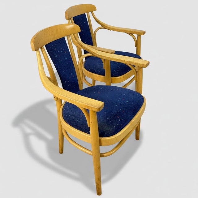 Curved Beech Chairs, Sweden, 1970, Set of 2 For Sale - Image 4 of 9