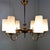 Mid-Century Modern Finnish Brass Chandelier with Polyester Shades and Glass Diffusers, 1950s For Sale - Image 3 of 18