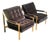 Worlds Away Cameron G Flat Bar Lounge Chair Pair For Sale