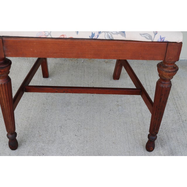 1940’s Carved Mahogany Shield Back Armchair Attributed to Drexel Heritage For Sale - Image 10 of 10