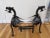 An incredible pair of custom-made fire-breathing wrought iron Dragon Andirons with open mouths and tongues extended,...