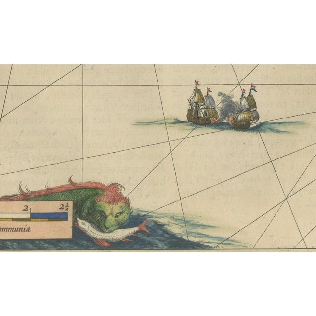 Blue Map of Île De Ré & Oléron, 1642 For Sale - Image 11 of 12