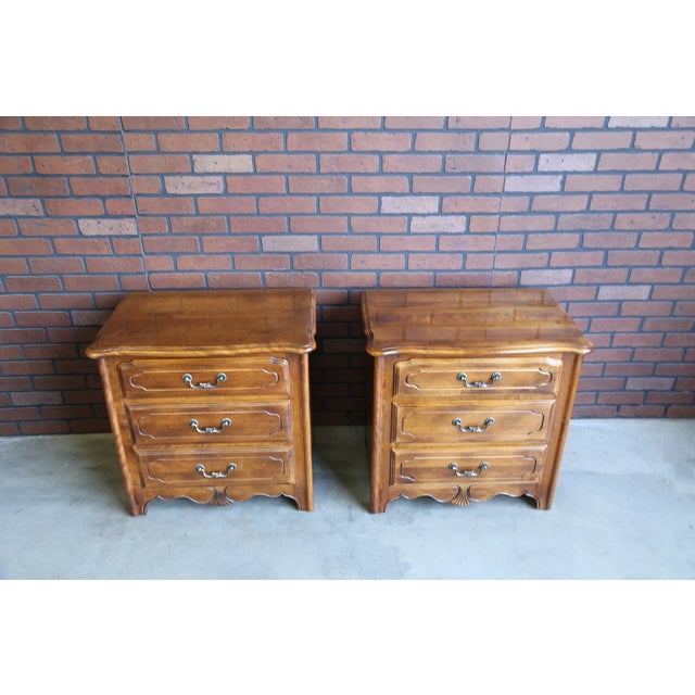 Ethan Allen Country French Nightstands a Pair Chairish
