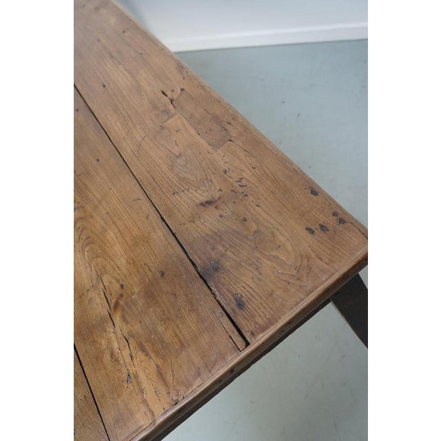 Large 19th Century French Rustic Elm Farmhouse Dining Table For Sale - Image 13 of 17