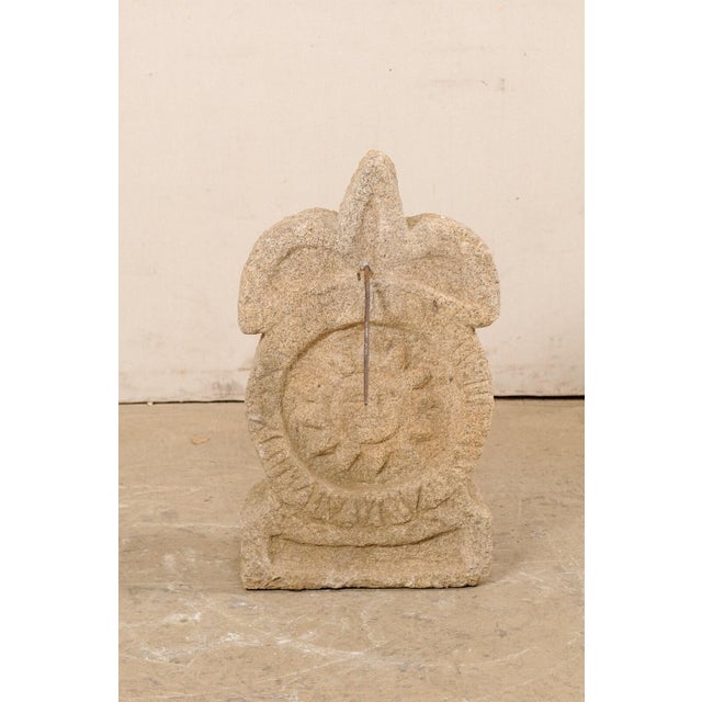 Early 20th Century Spanish Stone Fleur de Lys Garden Sundial For Sale - Image 9 of 9