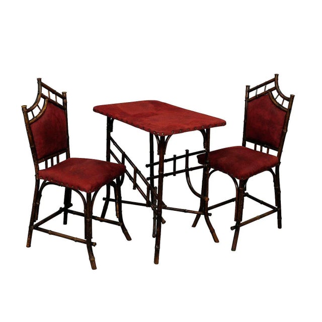 Asian Inspired Set of Bamboo Furniture, 1930s, Set of 3 For Sale - Image 13 of 13