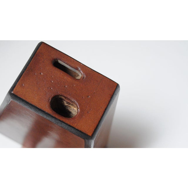 Italian Modernist Brass and Leather Desk Set With Letter Opener and Scissors For Sale - Image 12 of 12