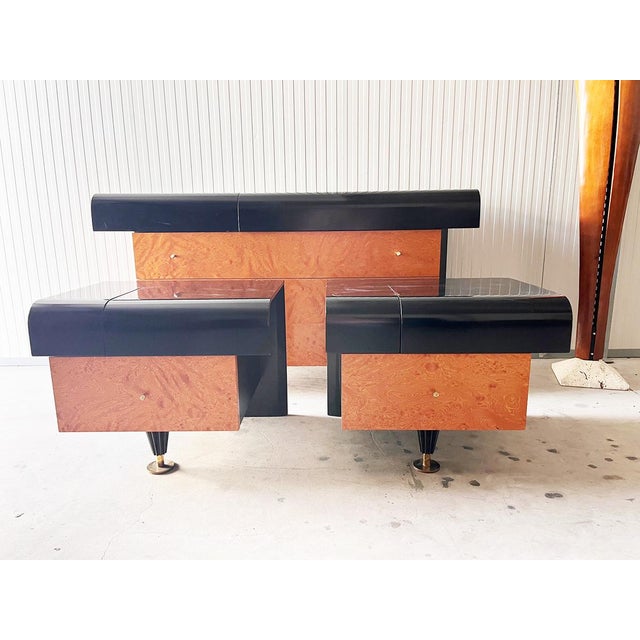 Triptych Dresser and Bedside Tables by Pierre Cardin, 1970s, Set of 3 For Sale - Image 17 of 17