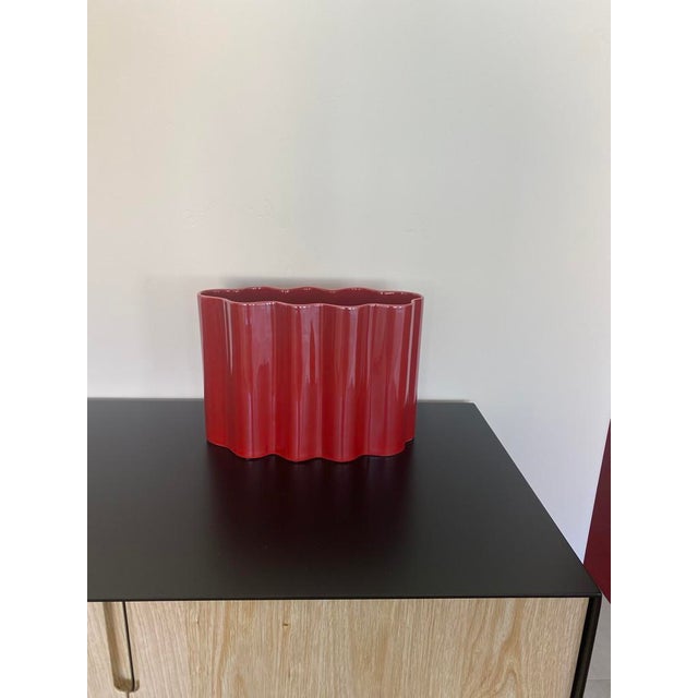 Iridescent Glazed Red Vase For Sale In Los Angeles - Image 6 of 8