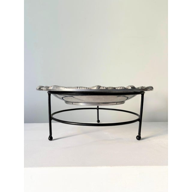 Rococo Large Sea Shell Centrepiece Dish in Cast Aluminium, 1980s For Sale - Image 3 of 8