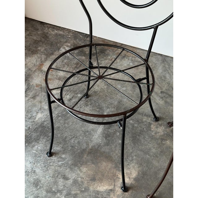 Metal Spiral Iron Chairs in the Style of Luigi Serafini for Sawaya & Moroni, 1980s, Set of 6 For Sale - Image 7 of 18