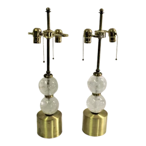Mid-Century Modern Brass Lamps - a Pair