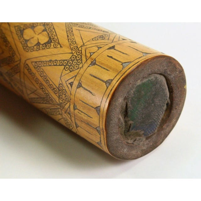 Wood Late 19th Century Carved Wood Lime Container Indonesia # 3 For Sale - Image 7 of 8