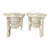 Vintage Wood Carved Draped Neoclassical Off White Classic Wall Brackets Shelves- A Pair For Sale