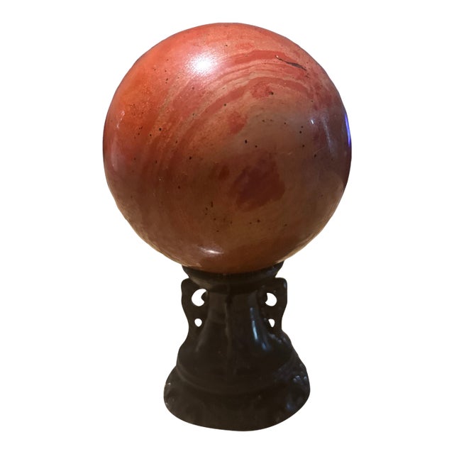 Polished Red Jasper Decorative Mineral Sphere Without Stand For Sale