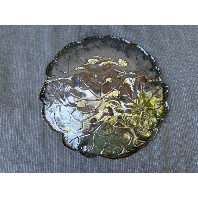Vintage Hammered Silverplate Leaf Serving Tray For Sale - Image 11 of 12