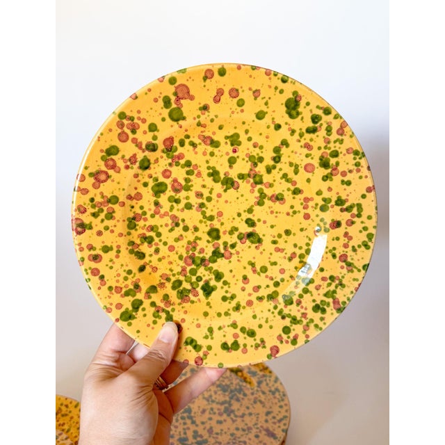 Vintage Splatterware Dinner and Salad Plates, Made in Italy for Neiman Marcus For Sale - Image 4 of 10