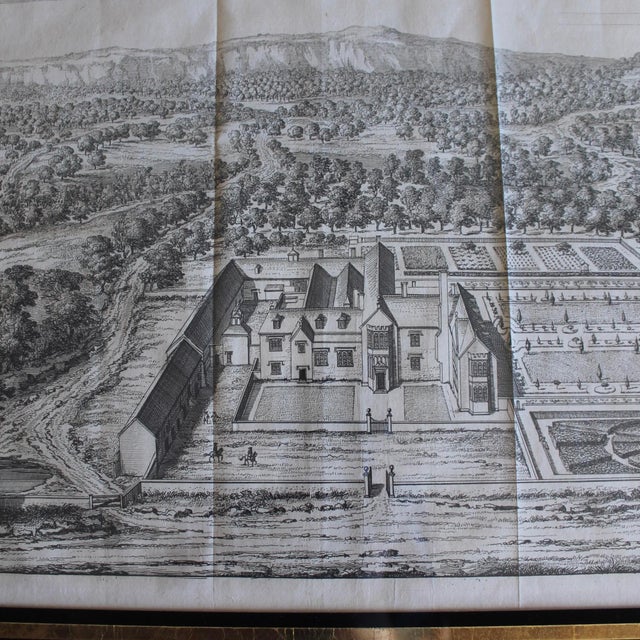Pair of Bird’s Eye English Estate Views Engraved by Johannes Kip, 18th C. For Sale - Image 14 of 17