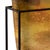Sunset ombre glass vase in iron stand. 23.8h x 10w x 4.5d