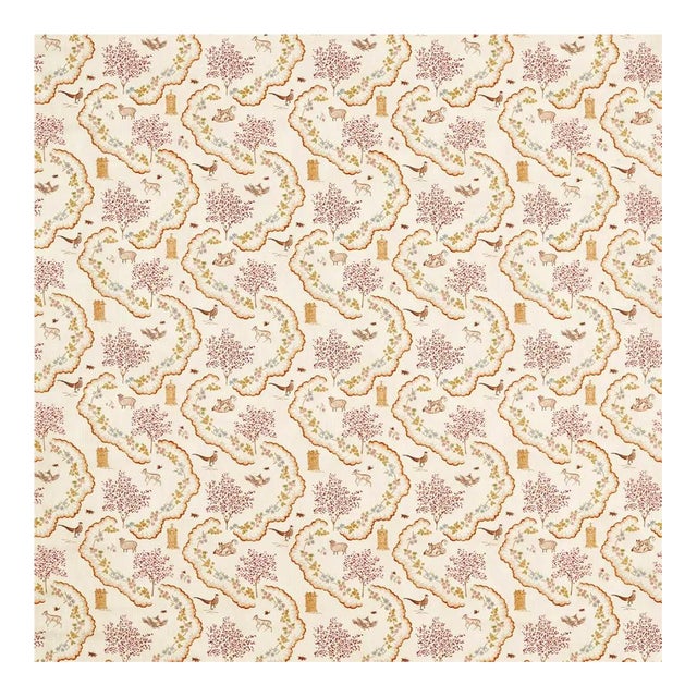 Sanderson Wildflower Meadow Fabric in Maple - a sample For Sale