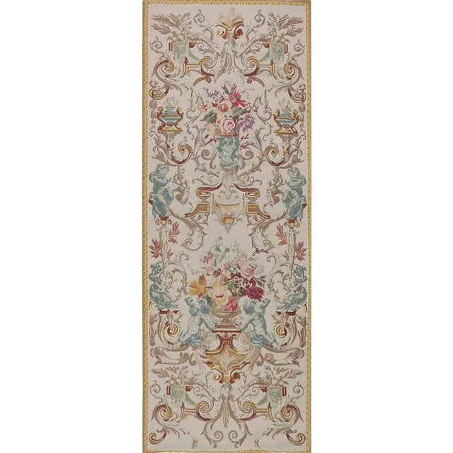 1990s Cherubs & Floral Bouquets Vertical Tapestry For Sale