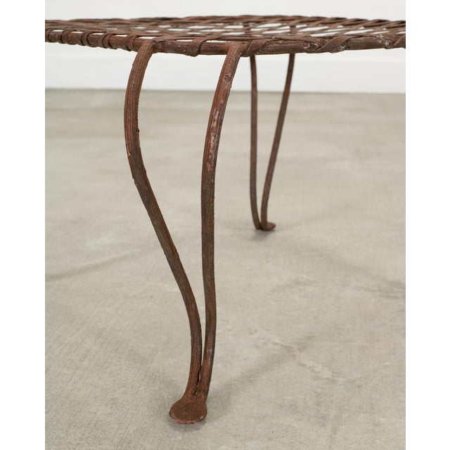 Pair of Rose Tarlow Twig Iron Garden Lattice Side Tables For Sale - Image 12 of 18