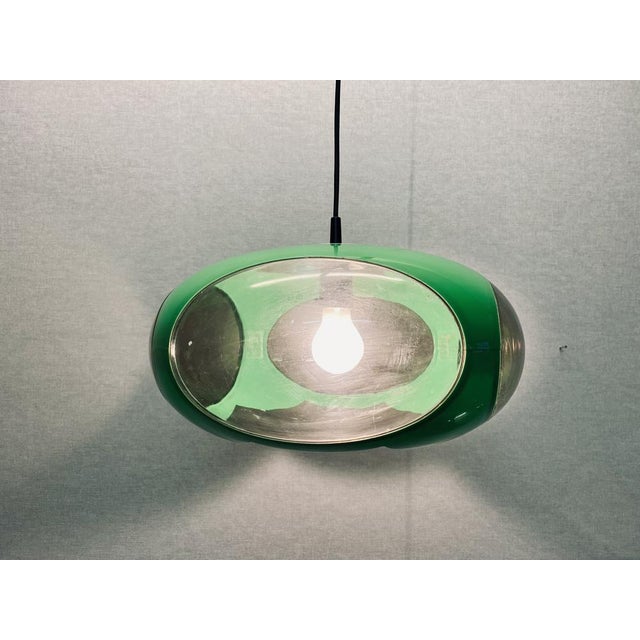 Vintage UFO Ceilings Lamp in Green from Massive Belgium, 1970s For Sale - Image 11 of 18