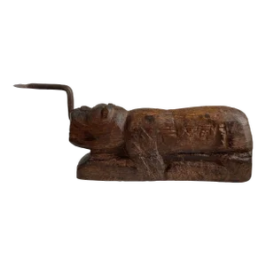 Early 20th Century Hand Carved Mythical Beast Coconut Splitter