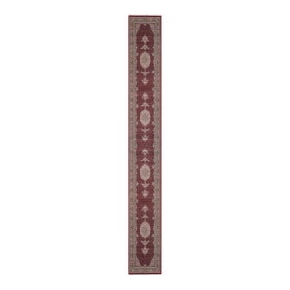 Pasargad Home Baku Red Silk & Wool Area Rug- 2' 7'' X 19' 9'' For Sale