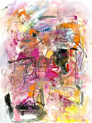 "Tina" Contemporary Original Abstract Expressionist Painting by Sandy Welch