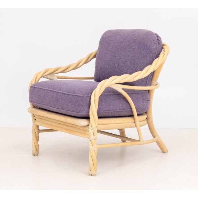 Wood McGuire Twisted Rattan Armchairs, Pair For Sale - Image 7 of 10