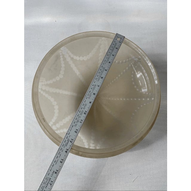 Antique Frosted Ceiling Glass Shade For Sale In Pittsburgh - Image 6 of 6