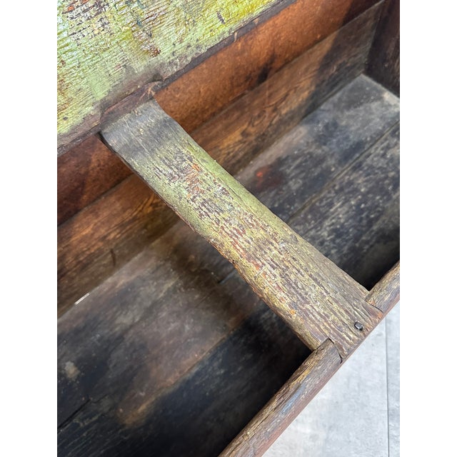 Primitive American Entry Bench /Shoe Storage For Sale - Image 4 of 13