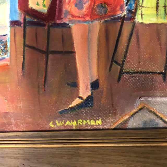 Original painting on canvas board 18 x 24 Signed Bottom Overall size with vintage frame is 22.5 x 28.5