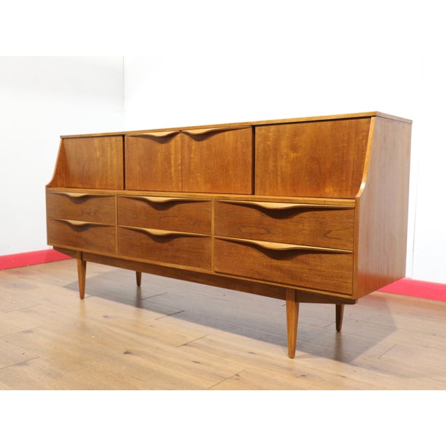 Mid-Century Modern Mid Century Modern Vintage Teak Tall Credeza Sideboard by Sutcliffe For Sale - Image 3 of 15