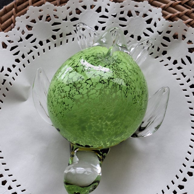 Late 20th Century Art Glass Large Turtle Figurine Paper Weight For Sale In Austin - Image 6 of 11