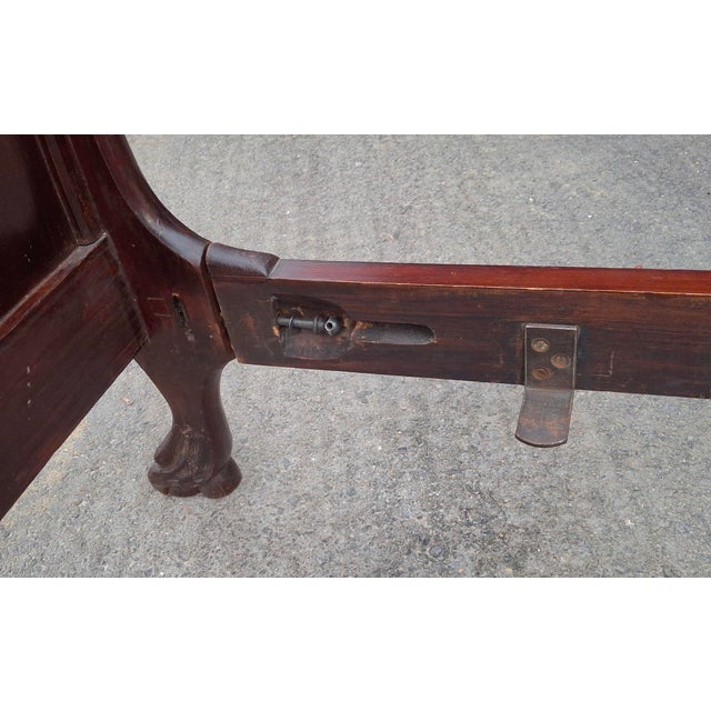 19th Century American Empire Carved Swan Mahogany Single Size Sleigh Daybed For Sale - Image 11 of 14