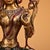 Metal Large Vintage Gilt Bronze Green Tara Statue - Tibetan Himalayan Buddhist Sculpture For Sale - Image 7 of 10