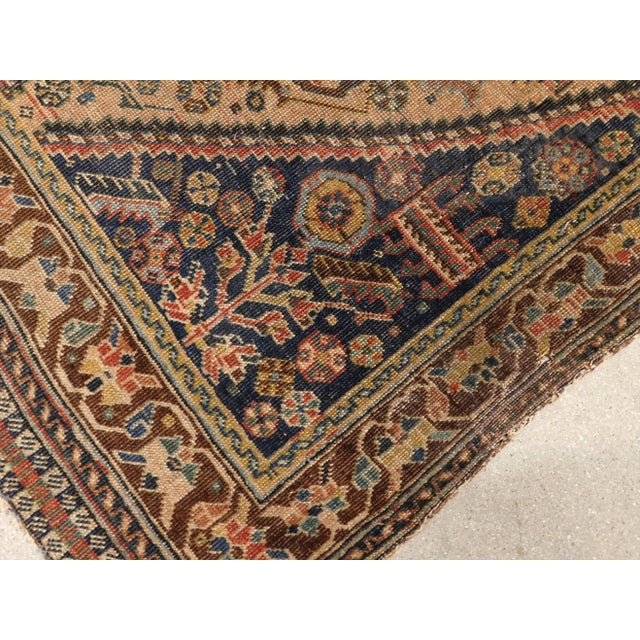 Copper Antique Persian Wool Rug For Sale - Image 8 of 13