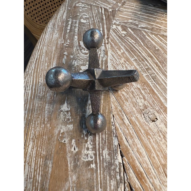 Modern Aluminum Geometric Jack Sculpture For Sale - Image 3 of 4