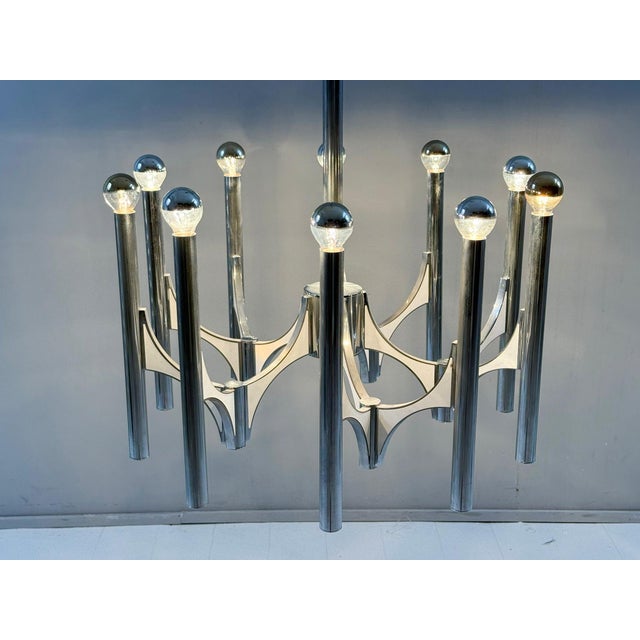 Lightolier Mid-Century Chandelier by Gaetano Sciolari, Italy, 1960s For Sale - Image 4 of 18
