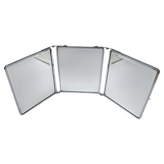Vintage Art Deco Chrome Folding Triptych Mirror For Sale