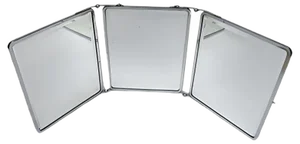 Vintage Art Deco Chrome Folding Triptych Mirror