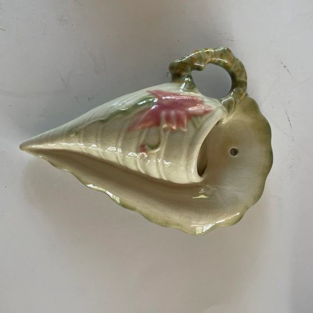 VIntage Hull Pottery Flower Wall Pockets - Set of 2 - Woodland For Sale - Image 4 of 5